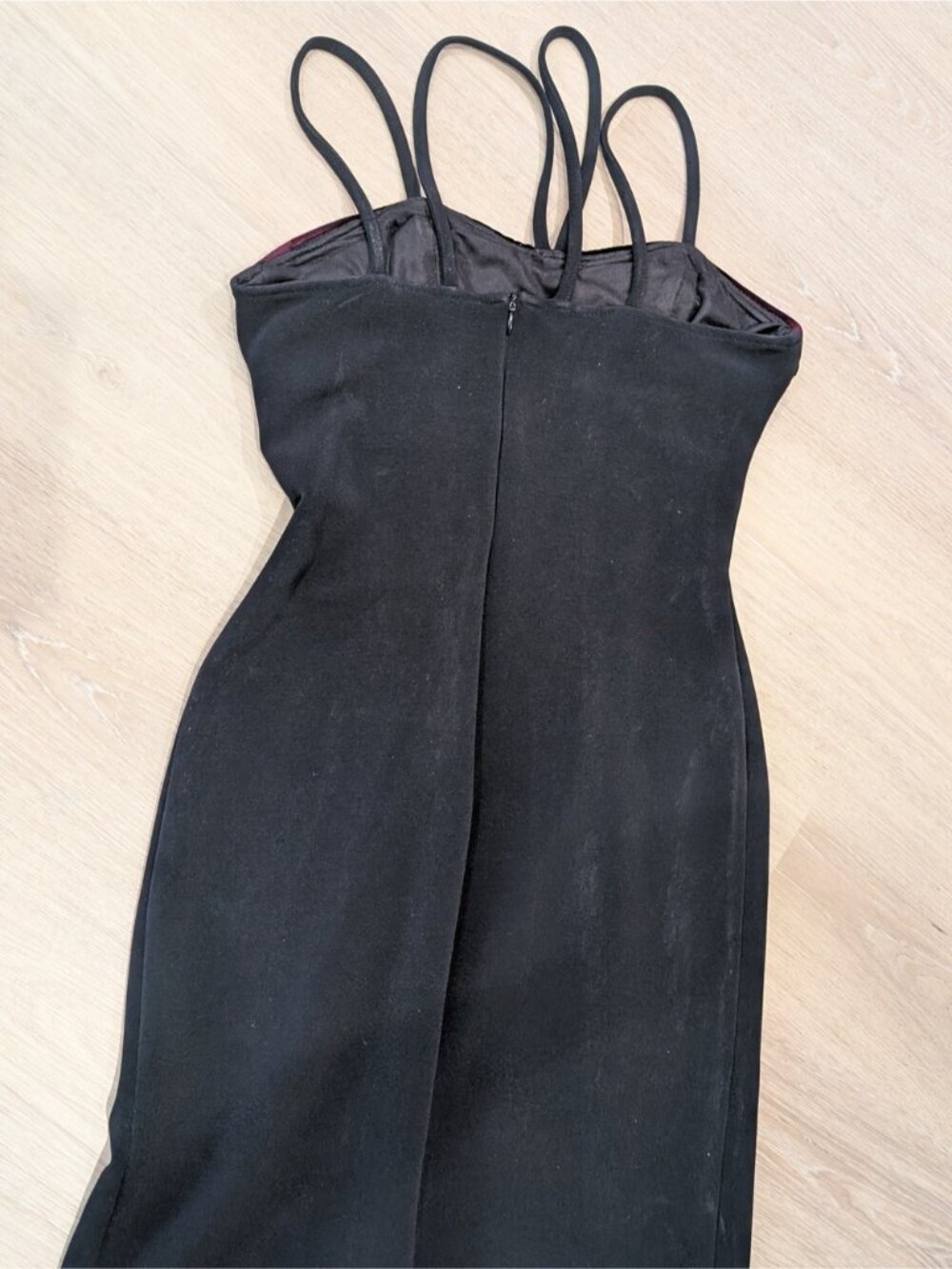 Stunning Late 80s Vintage Black Velvet Embellished And Bows Dress - Picture 11 of 16